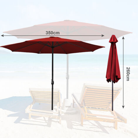 Hespéride Sonnenschirm SOYA Quadratisch – 2,5 X 2,5 M, In Granatrot – Stylischer Gartenschirm Mit Gerader Form
