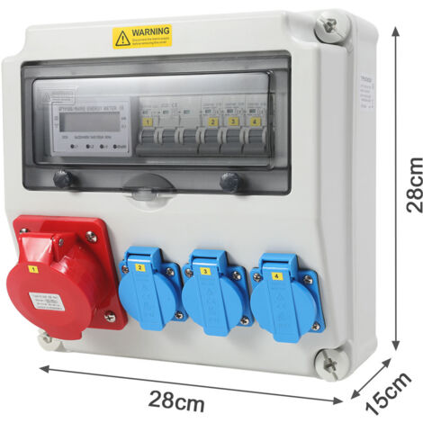 16A Mobiler Stromzähler 400V 3-Phasen Mit CEE Stecker - MID-geprüft Für Wohnmobile & Elektroautos