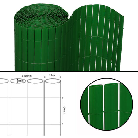 KARAT PVC Sichtschutz Für Garten, Balkon & Terrasse – 100x500 Cm, Grün, Wetterfest & Flexibel KARAT PVC Sichtschutz Für Garten, Balkon & Terrasse – 100x500 Cm, Grün, Wetterfest & Flexibel