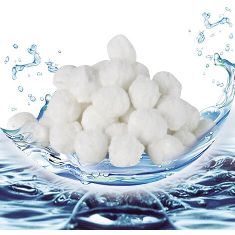 JOIEYOU Filter Balls Filterbälle Für Sandfilteranlagen Filterpumpe Pool Zubehör 700g Weiß
