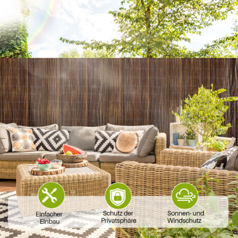 Roysson Garden Wedenzaun Wedenmatte Balkon Wede Schtschutz Wedenzaun 3m / 160 Cm