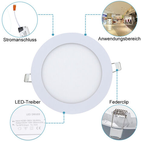 10 x LED EinbauSpot Strahler Panel Decken Wandleuchte Ultraslim Deckenleuchte
