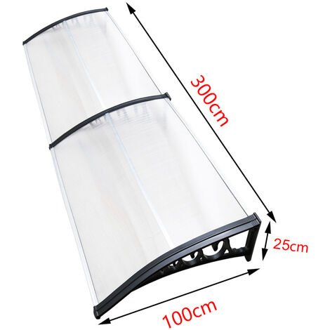 PP Halterung,Türdach für draußen Sonnenschutz Regenschutz EINFEBEN Vordach für Haustür 200 x 100 cm Pultbogenvordach Transparent Polycarbonat Pultvordach Überdachung 5 mm PP Halterung,Türdach für draußen Sonnenschutz Regenschutz EINFEBEN Vordach für Haustür 200 x 100 cm Pultbogenvordach Transparent Polycarbonat Pultvordach Überdachung 5 mm