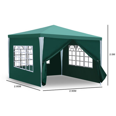 Hengda Pavillon 3x3m Wasserdicht Partyzelt UVSchutz Gartenzelt