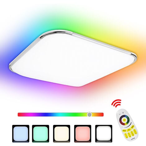 LED Deckenleuchte Ultraflach Panel Deckenlampe Indirektes Licht 36W RGB Dimmbar