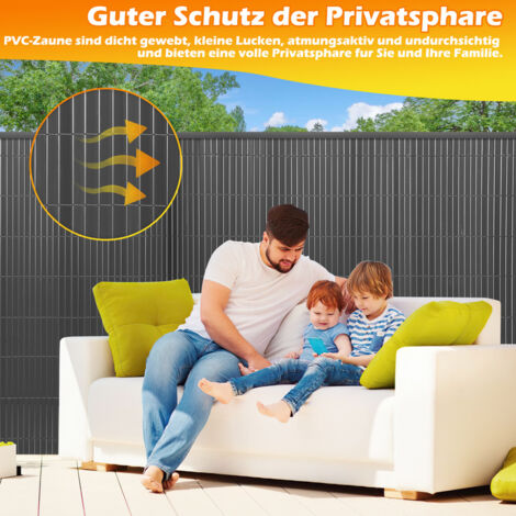 AEREY Balkon Sichtschutz 135x550 Cm - Dunkelgrün, Für Garten, Pool, Terrasse