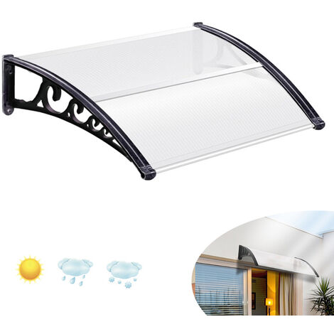 Vordach Für Haustür – 200 Cm Breit, Aus Aluminium & Polycarbonat, Regenschutz & Sonnenschutz