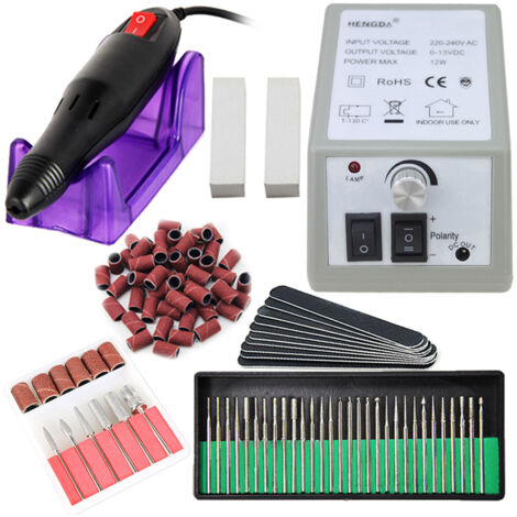 Saeyang Combi 24 Silver Nagelfräser – 30W, 0-20.000 U/min, Für Maniküre & Pediküre, Inkl. Fußschalter