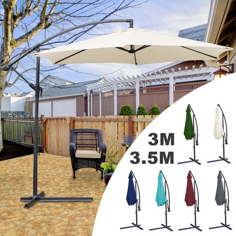 Hengda Ampelschirm 3m Sonnenschirm Alu dreh schwenk Schirm Garten