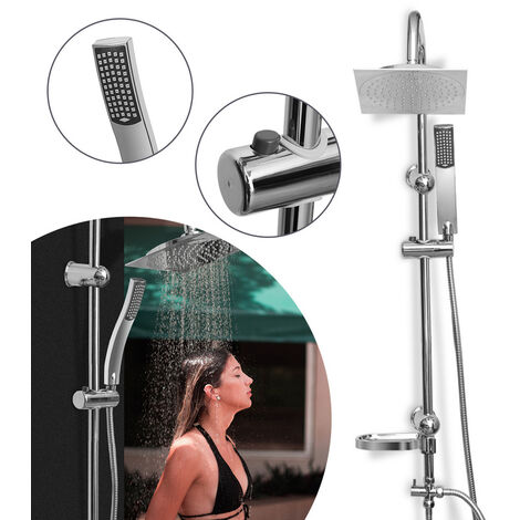 Duschsystem Regendusche Seifenablage Duscharmatur Duschset mit Handbrause Kopf 