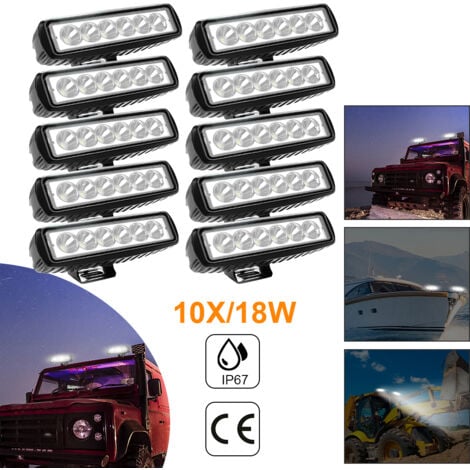 10 X 48W LED Arbeitsscheinwerfer Offroad Bagger 12V Scheinwerfer Flutlicht