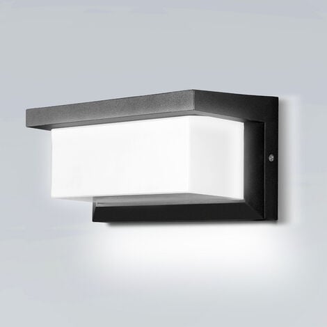22x13cm 1x Golda (Lichtstrom: integriert, 7W schwarz LED LED 3000K) BRILLIANT Lichtfarbe: Außenwandleuchte LED integriert, 510lm,