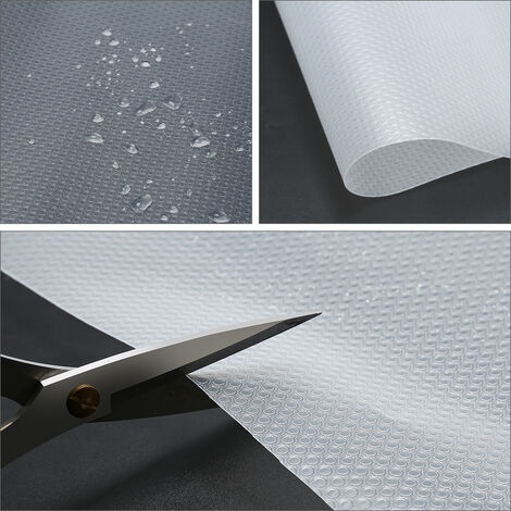 Hengda Schubladenmatte Einlegeböden Regale Antirutschmatte zuschneidbar 500  x 60cm,Transparentes Weiß