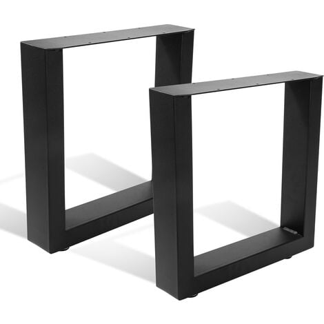 2X Tischgestell Industrielook Tischkufe Tischbeine Tischkuven Tischfüße Schwarz 
