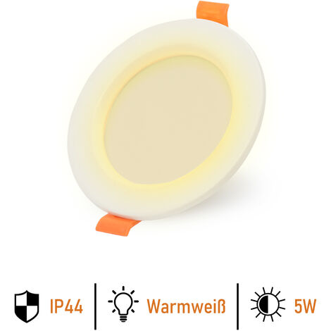Warmweiß Einbaustrahler 5W Deckenleuchte LED Set Einbauleuchte IP44 Strahler Spot 20er Hengda