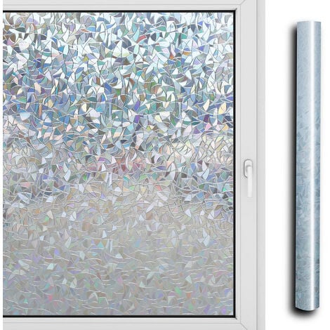 3D Regenbogen-Effekt Fensterfolie statisch haftend Größe HxB: 200cm x 44,5cm
