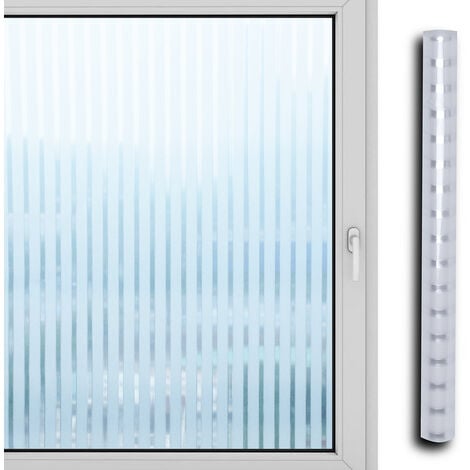 Hengda Sichtschutzfolie 3D Fensterfolie Selbstklebend Spiegelfolie  Sonnenschutzfolie Streifen 60x200cm
