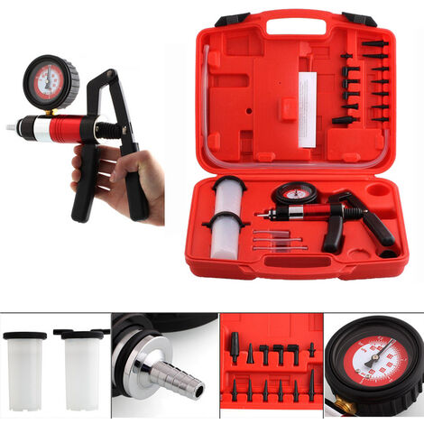 Vakuum- & Druckpumpe Set Für Bremsenentlüftung – Inkl. Manometer, Adapter & Behälter, Für Kfz/Werkstatt