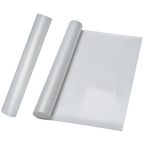 Hengda Schubladenmatte Einlegeböden Regale Antirutschmatte zuschneidbar 500  x 45cm,2pcs,Transparentes Weiß