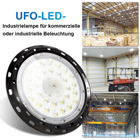 Projecteur LED UFO 200W Industriel 20000 Lm - IP65, 6000K, Pour Hangar, Atelier, Extérieur