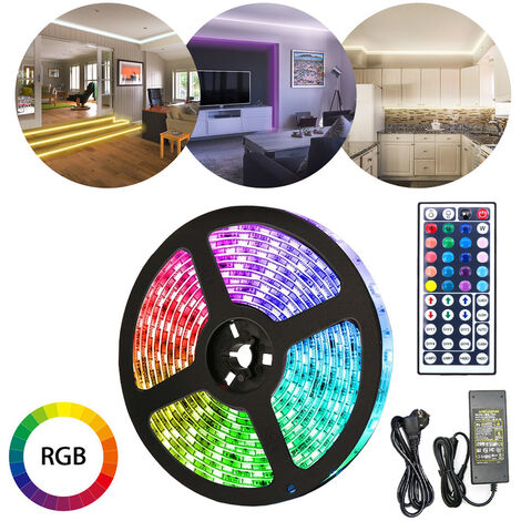 2 Meter Blaues LED-Strip – IP20, 30 LEDs/m, Selbstklebend, Inkl. Netzteil & Hohlstecker-Buchse