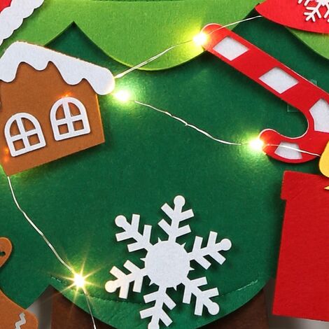 Hengda Filz Weihnachtsbaum DIY LED Künstliche Weihnachtsbäume 100cm DIY  Weihnachten Set Hängend Nachbildung für Kinder Weihnachten Geschenk mit 32  Ornamente | Dekofiguren