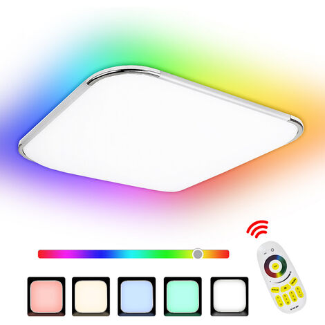 36W LED Deckenleuchte Dimmbar. LED Deckenlampe RGB Farbwechsel. IP44 wasserdichte Badlampe Wohnzimmerlampe [Energieklasse A++]