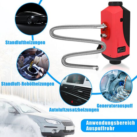 Hengda Abgasschlauch für Stromerzeuger, 200CM Auto Edelstahl Abgasrohr ,  mit Zwei Edelstahlklammern für Diesel Heizung
