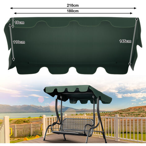 Sonnendach ersatzdach Hollywoodschaukel Sitzer Ersatzbezug 210x145cm