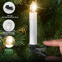 30PCS Kabellose LED Kerzen Weihnachtskerzen RGB Christbaumkerzen inkl Batterien