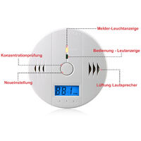 CO Melder Feuermelder Schlafzimmer Geschäft Brandmelder Detektor Magnethalter 