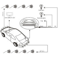 Rückfahrwarner auto 8-Sensoren Pieper Radar Kit mit Display Parksensoren IP67