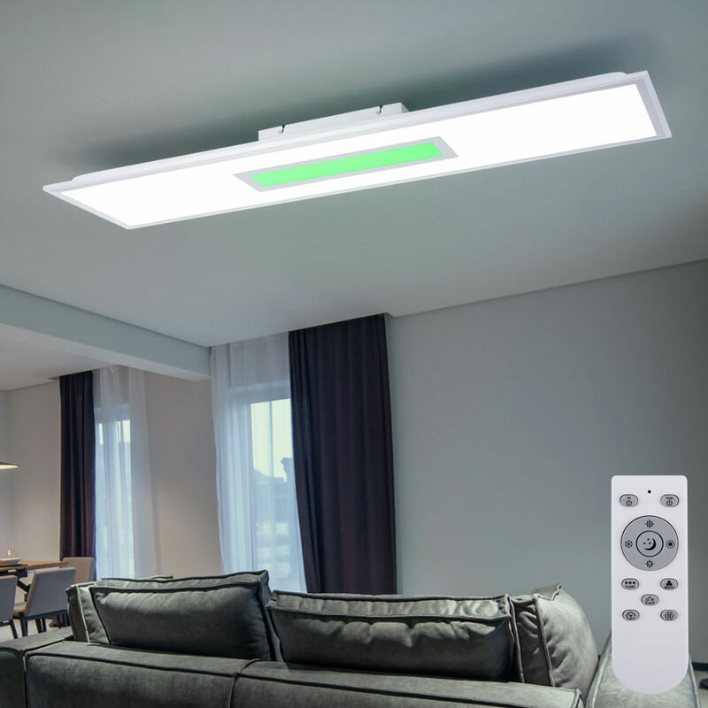 LED Deckenlampe Panel Esszimmerlampe Wohnzimmerleuchte cm 100 dimmbar Memory Timer 3000-6500K Nachtlicht, warmweiß-kaltweiß, L CCT Tageslichtlampe, Fernbedienung 2600lm 20W RGB