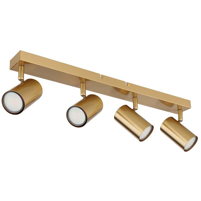 Deckenleuchte Spotleuchte Deckenlampe Metall Gold Dreh-Schwenkbar 4-Flammig