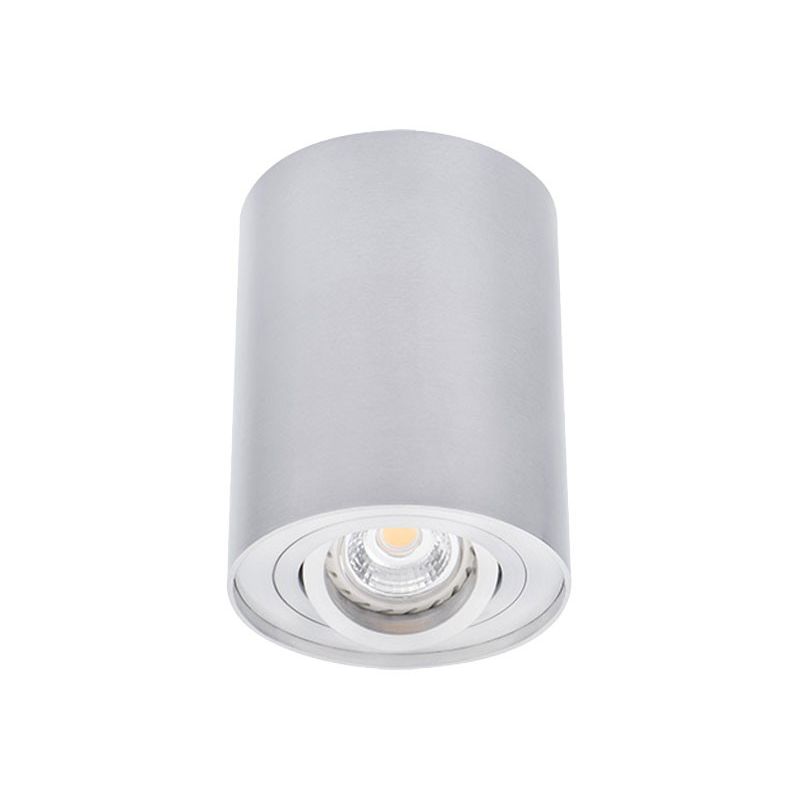 Decken Lampe Zylinder Form silber GU10 Sockel Esszimmer Küchen Beleuchtung  1-flg Kanlux 22550
