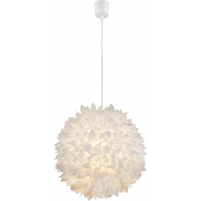 Pendel weiß Flora Leuchtmittel Blütenformen inklusive Set LED- Decken Schirm im Lampe