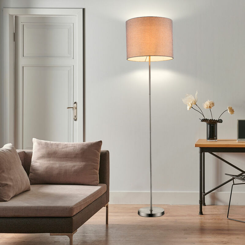 Design Steh cm Decken Schalter Stand 160 Höhe Textil Leuchte Beleuchtung Fluter Lampe