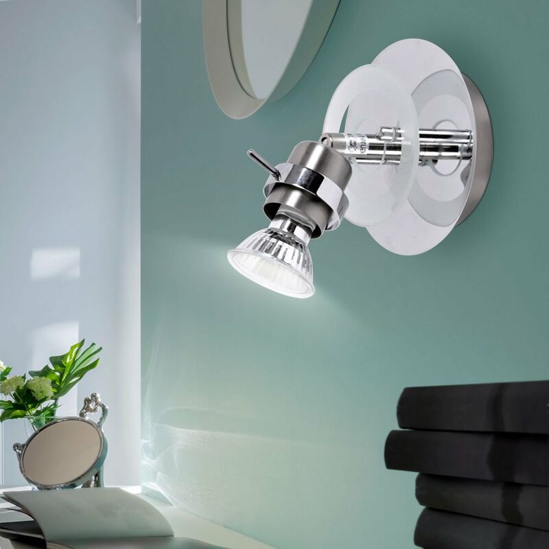 Wand Lampe Spot Leuchte Beleuchtung Glas beweglicher Strahler Brilliant  G67110/77 | Deckenlampen