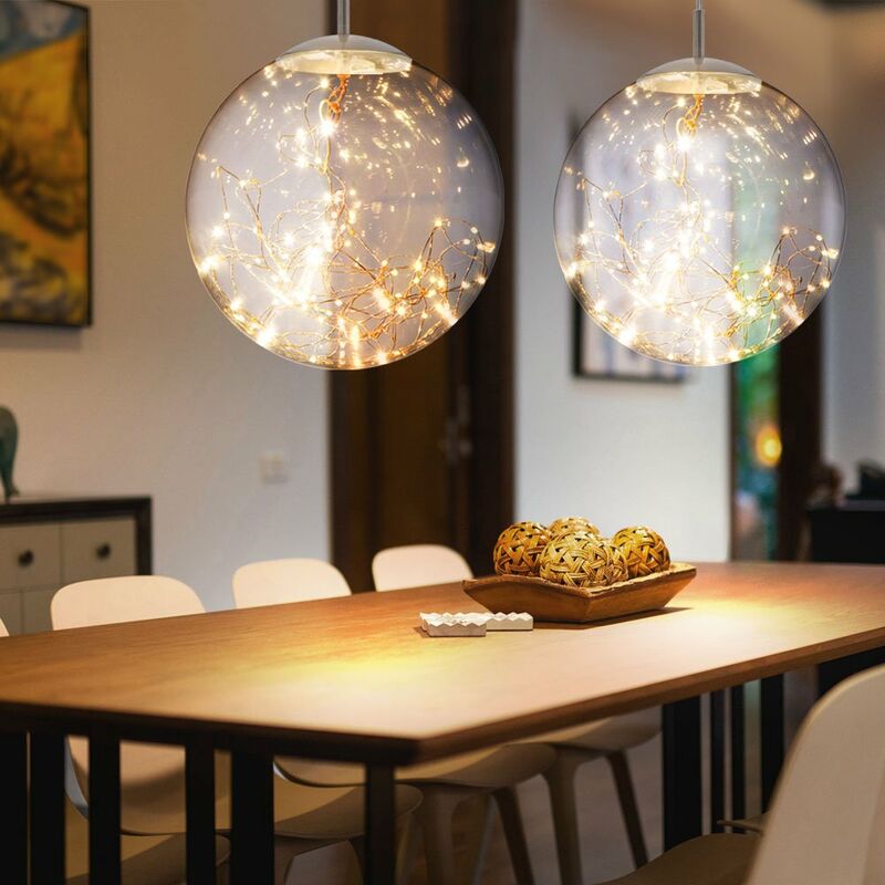 Nino Pendel Leuchte Glas Decken Hänge Arbeits LED Lampe Leuchten Kugel Zimmer Design 34152506