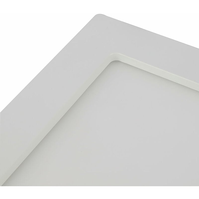 Aufbaupanel weiß Deckenleuchte LED quadratisch Deckenpanel warmweiß, 1600Lm LxBxH 18W Aufbauleuchte, 22,7x22,7x3,5