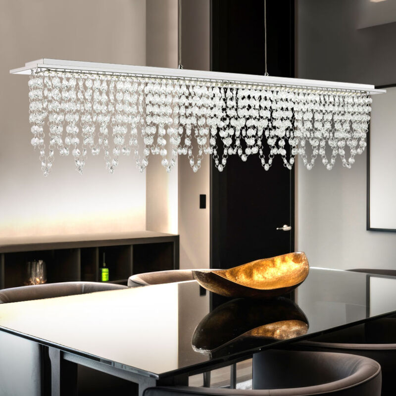 COCOL Pendelleuchte LED Dimmbar Mit Fernbedienung – Moderner 5-Ring-Kronleuchter, Höhenverstellbar