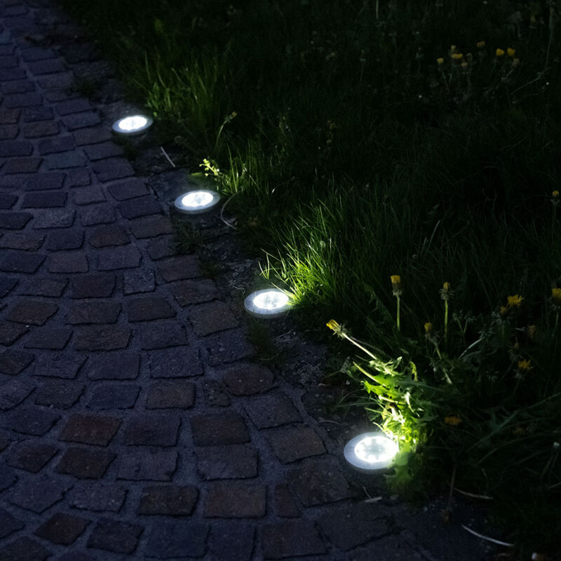 Esotec Solar-Spotlight Set – 4 Solarbetriebene Strahler, Kaltweiß, IP44, Für Garten & Terrasse