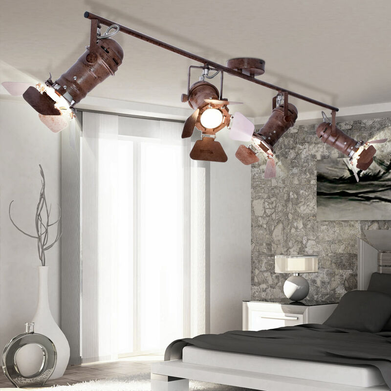 RETRO LED Decken Leuchte Schlaf Zimmer Spot Schein Werfer Lampe schwenkbar 