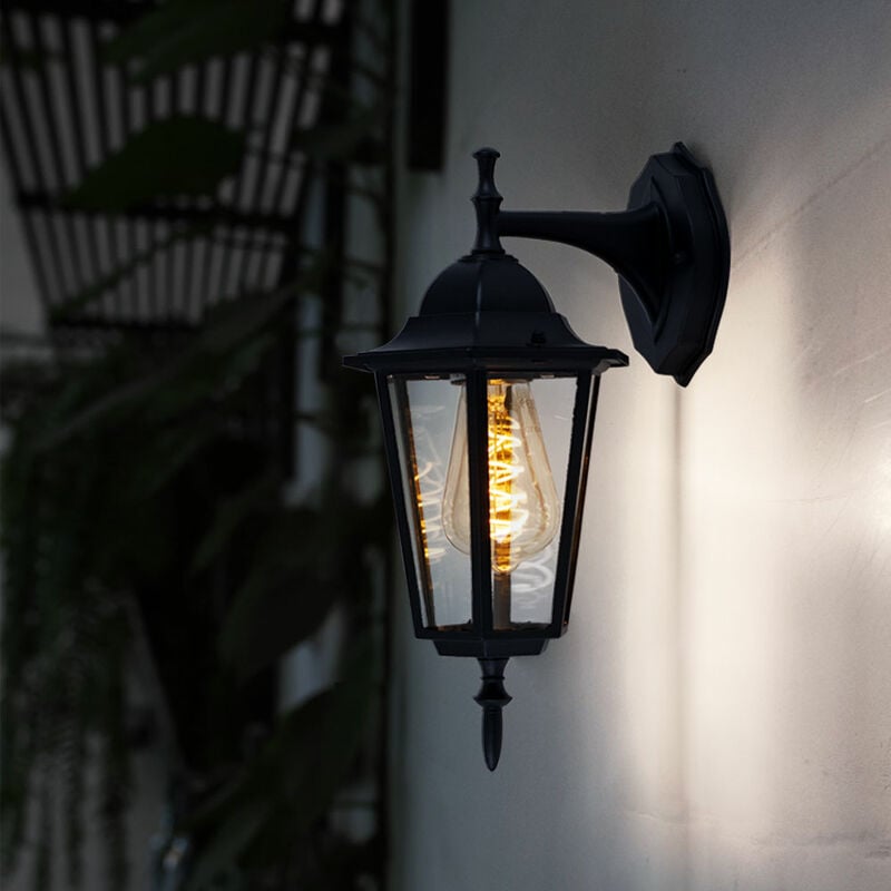 Außen Wand Laterne Veranda im DIMMBAR Lampe LED RGB inkl. Leuchtmittel Strahler Terrassen Set