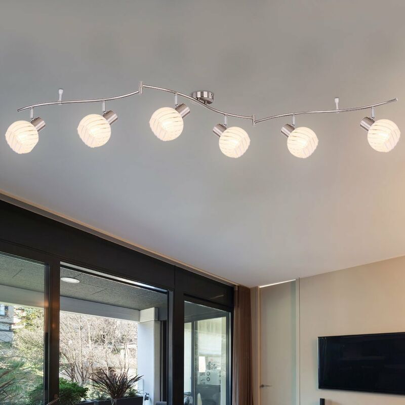 etc-shop LED Deckenleuchte, Leuchtmittel nicht inklusive, Decken Lampe Wohn  Zimmer Spot Balken Licht-Schiene Käfig Leuchte