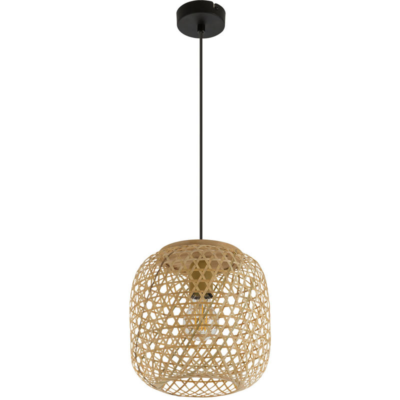 dekorativ die Bambus-Deckenlampe mit Beschneidungspfad, hängende