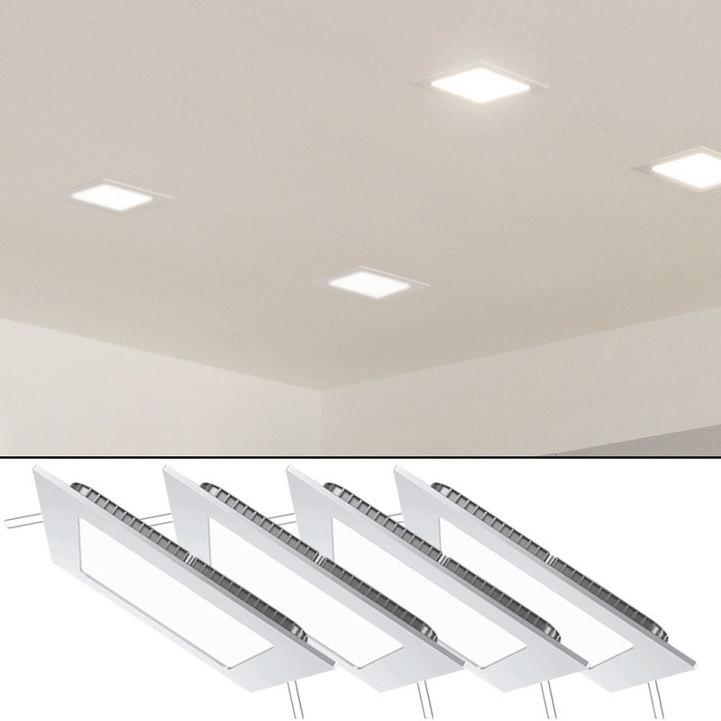 LED Decken Auf Einbau Panel Strahler Raster Leuchte Ess Zimmer ALU Lampe weiß