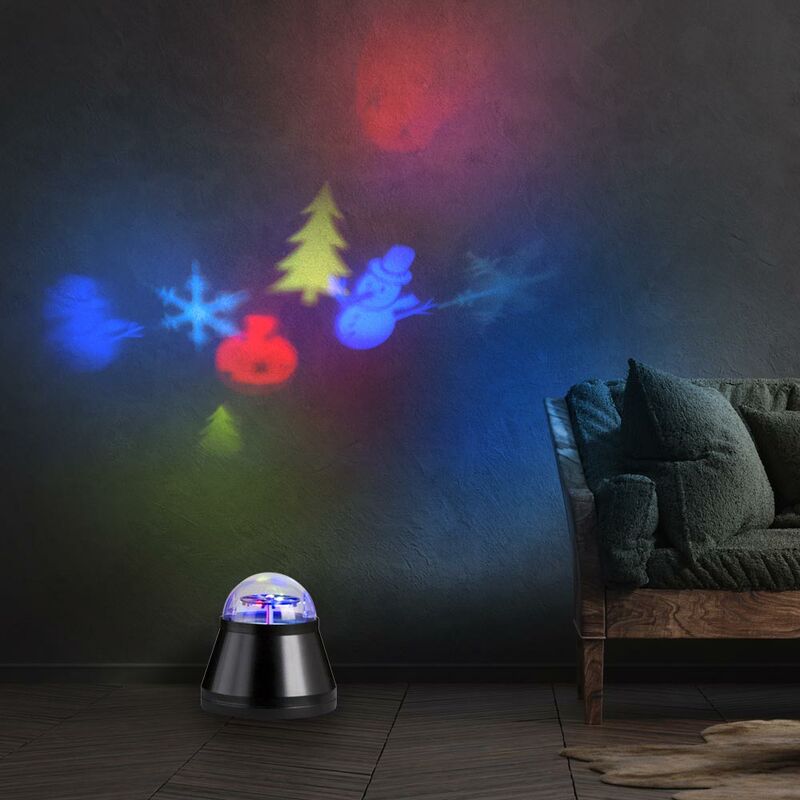 RGB LED Tisch Lampe Winter Deko Beleuchtung XMAS Weihnachten Kugel Beistell  Leuchte