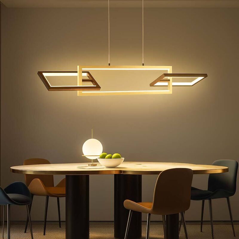 Moderner LED-Kronleuchter Mit Ring-Design – Dimmbar, Höhenverstellbar, 3 Lichtfarben – Für Wohnzimmer & Esszimmer