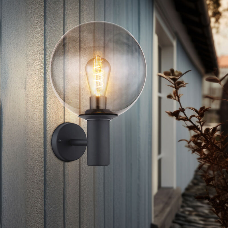 Aranzyec Außenwandleuchte Aus Aluminium, IP54 Wasserdicht – E27 Fassung, Matt-schwarz, Für Garten & Terrasse